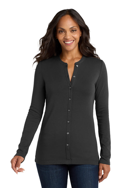 Custom Port Authority Women's Button-Front Cardigan
