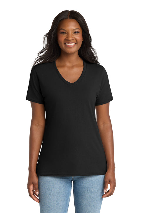 Custom Port & Co Women's V-Neck Tee